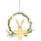 10" Bunny with Flowers Artificial Easter Twig Wreath